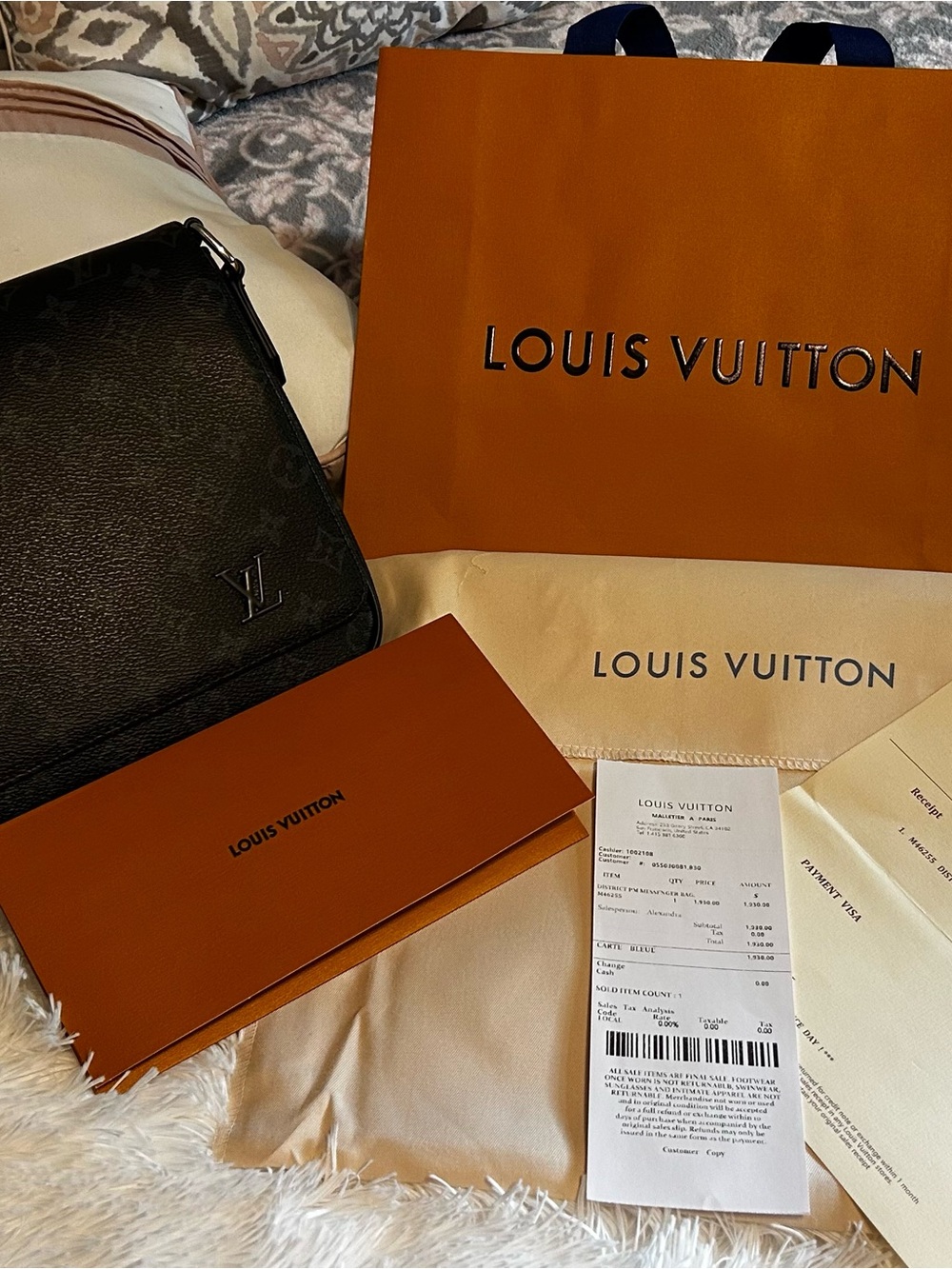 Louis Vuitton Black Interior Crossbody Bag with Logo Patch